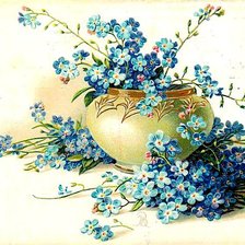 Схема вышивки «Незабудки»