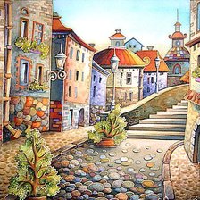 Схема вышивки «Сказочный городок»