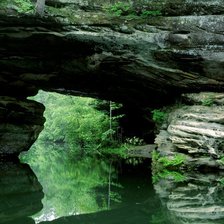 Схема вышивки «Мостик в лесу»