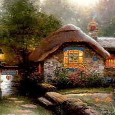 Схема вышивки «уютный домик»