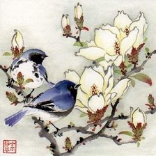 Схема вышивки «китайская картинка»