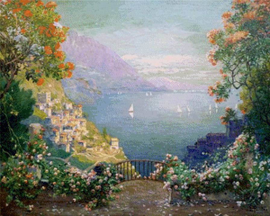 вид на море - живопись, море - предпросмотр