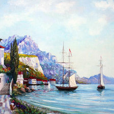 Схема вышивки «морской пейзаж»