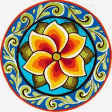 Схема вышивки «круглые подушки 1»