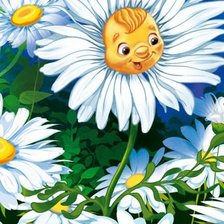 Схема вышивки «ромашки»