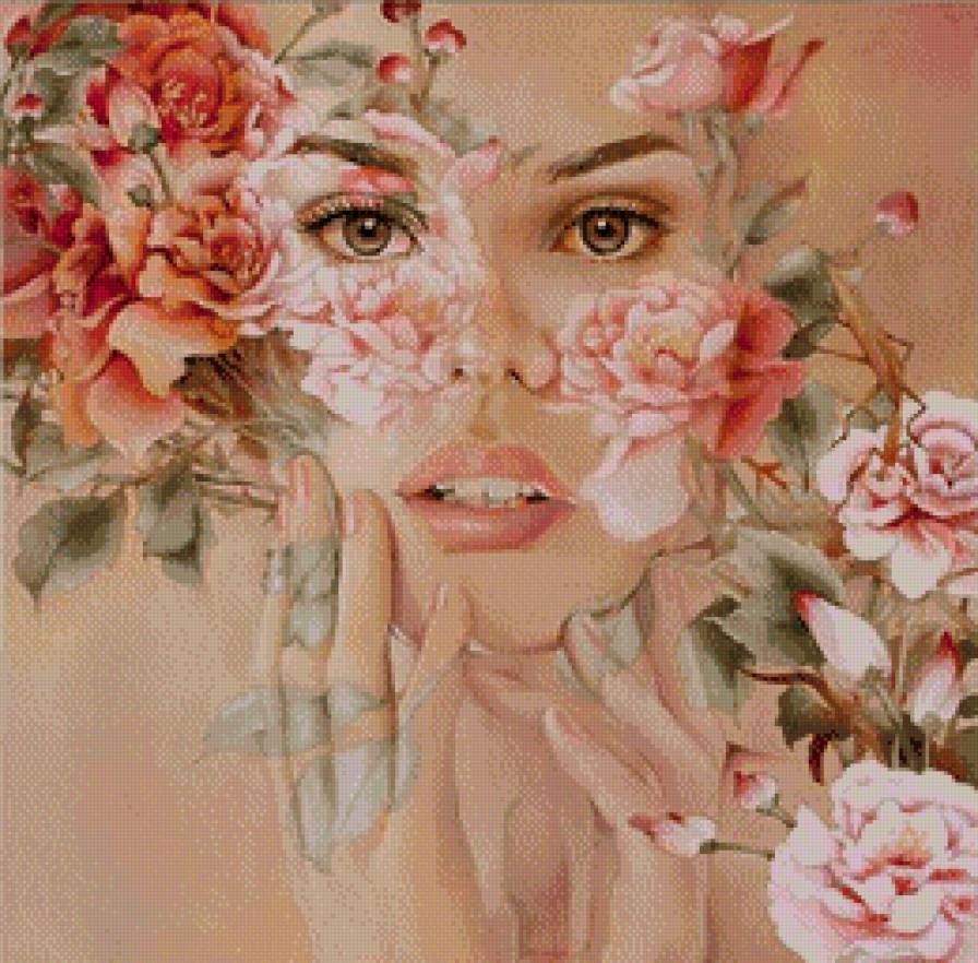 Весеннее настроение - девешка, цветы, весна - предпросмотр