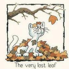 Схема вышивки «последний листок»