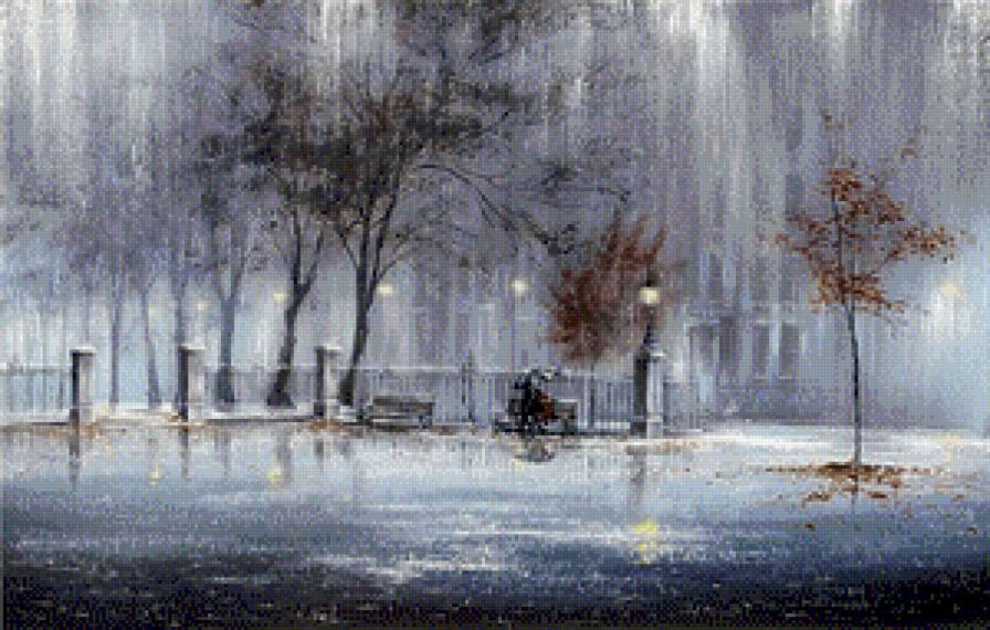"Deszcz"Jeff Rowland - ziwopis, pejzaz - предпросмотр