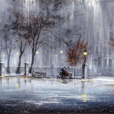 Схема вышивки «"Deszcz"Jeff Rowland»