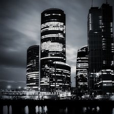 Схема вышивки «Ночной город»