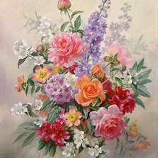 Схема вышивки «A HIGH SUMMER BOUQUET»