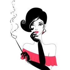 Схема вышивки «Дама»