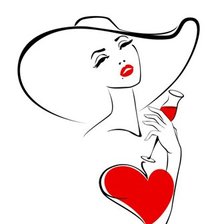 Схема вышивки «Дама»