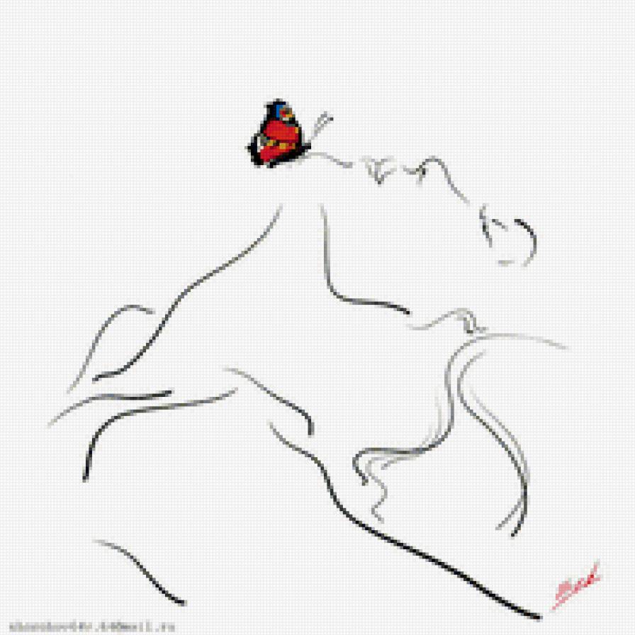 Барышня - силуэты - предпросмотр