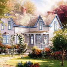 Схема вышивки «уютный домик»