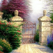 Схема вышивки «калитка в сад»