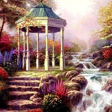Схема вышивки «беседка у ручья»