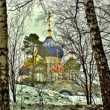 Схема вышивки «пейзаж»