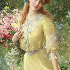 Схема вышивки «Дама»