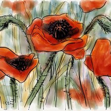 Схема вышивки «акварель»