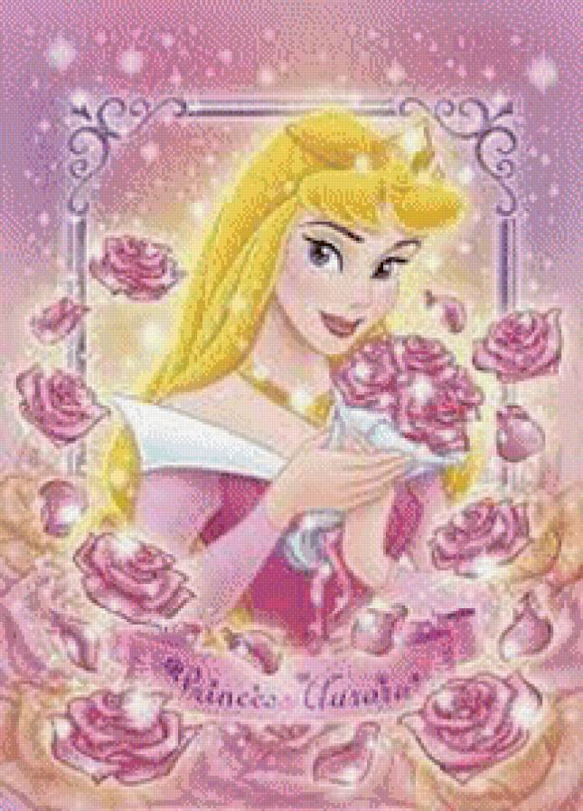 Аврора с розами - предпросмотр