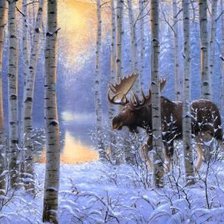 Схема вышивки «Лесной лось»