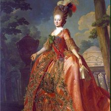 Схема вышивки «Дама»