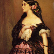 Схема вышивки «Дама»