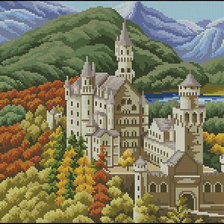 Схема вышивки «замок»