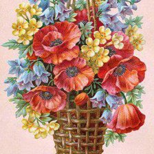 Схема вышивки «маки»