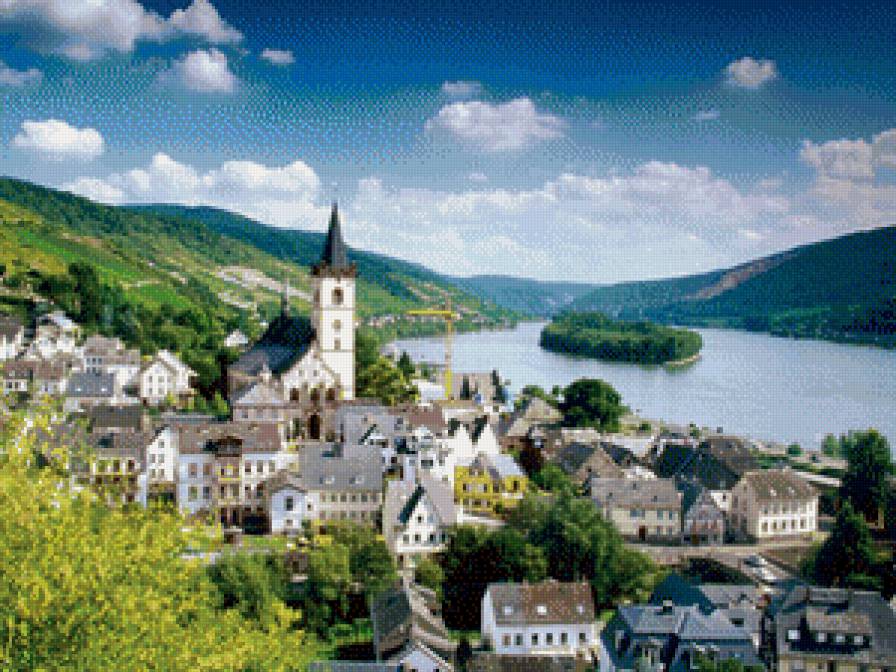 Городок в германии - пейзаж - предпросмотр