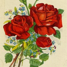 Схема вышивки «букет роз»