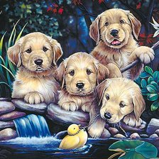 Схема вышивки «Забавные малыши»