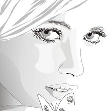 Схема вышивки «Девушка»