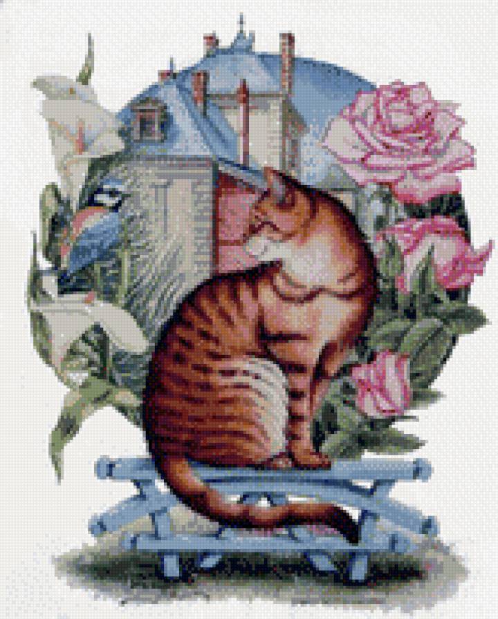 мир кошек - коты, домашние животные, картина, кошки - предпросмотр