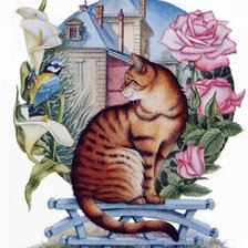 Схема вышивки «мир кошек»