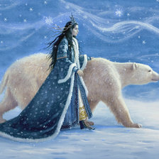 Схема вышивки «фея зимы»