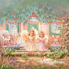 Схема вышивки «ангелы»