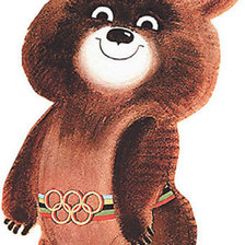 Схема вышивки «Олимпийский мишка»