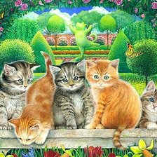 Схема вышивки «Котята»