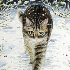 Схема вышивки «Усатый-полосатый»