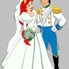 Схема вышивки «Ариэль и принц»