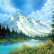 Схема вышивки «горный водопад»