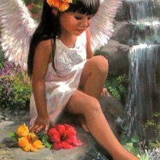 Схема вышивки «ангел»