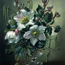 Схема вышивки «A WINTER POSY,»