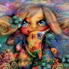 Схема вышивки «Фея маленькая девочка»