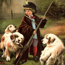 Схема вышивки «маленький охотник»