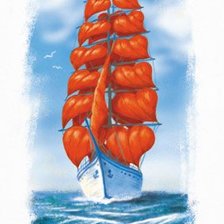 Схема вышивки «Корабль любви»