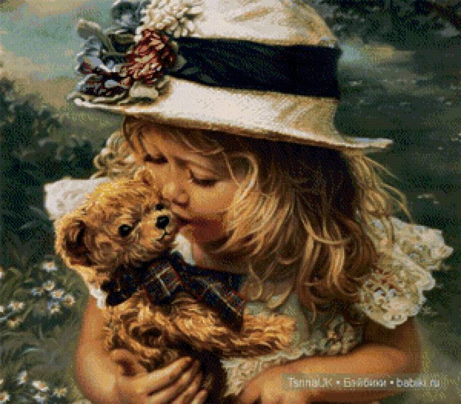 Девочка - девочка, картина, ребенок - предпросмотр