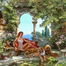 Схема вышивки «Гепард у ног»